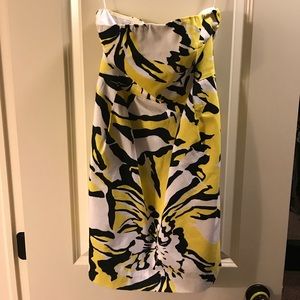 Strapless Floral Cocktail Dress