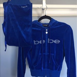 Bebe velour tracksuit