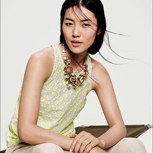 J. Crew Neon Embroidered Tank