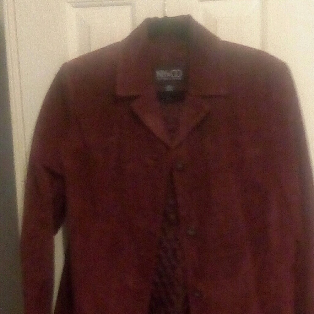 Burgundy Suede Blazer