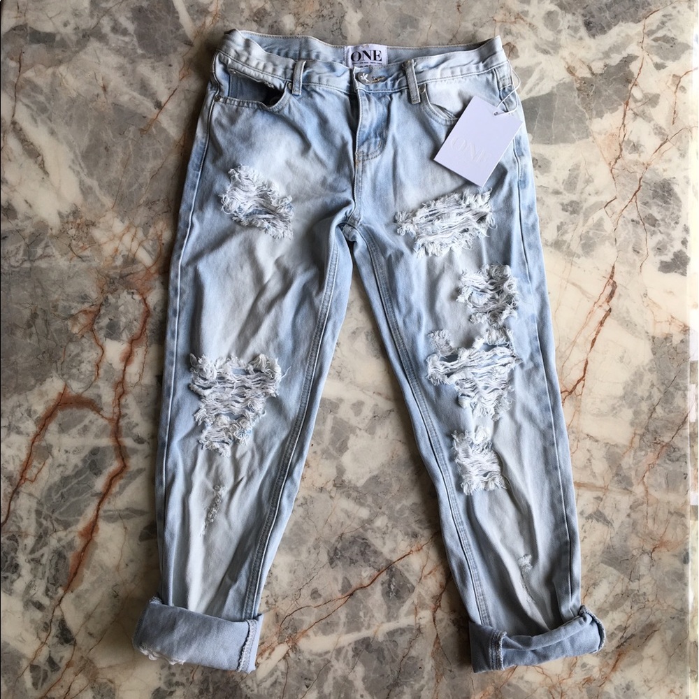 ONE TEASPOON LIGHT DENIM AWESOME BAGGIES