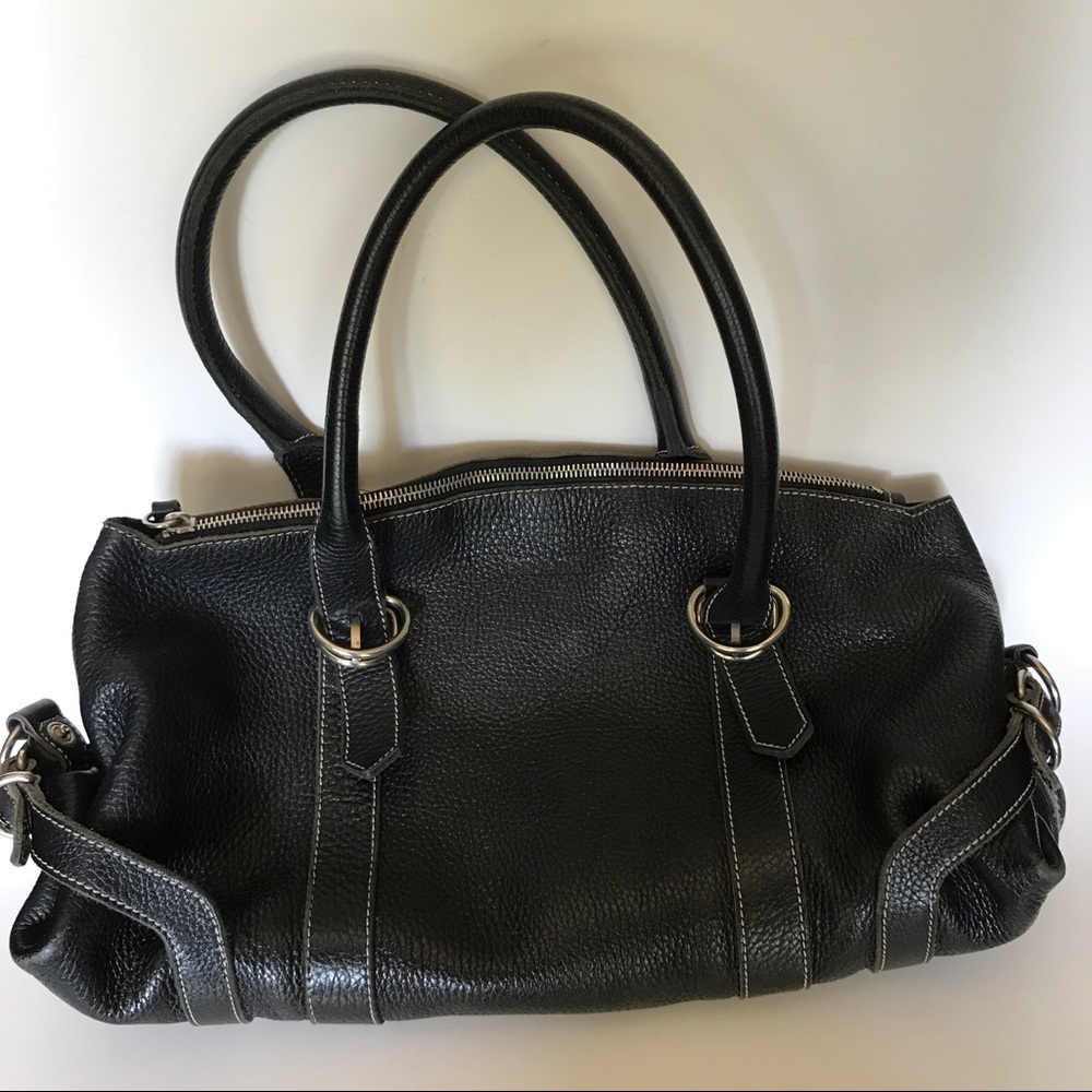 Authentic Prada Black Calf Leather Handbag