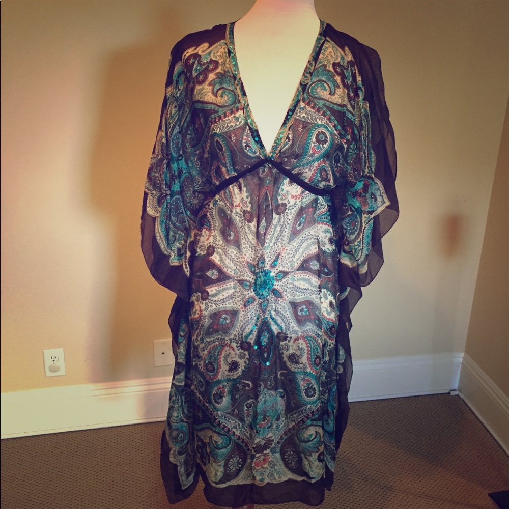 Silk beach cover up S/M