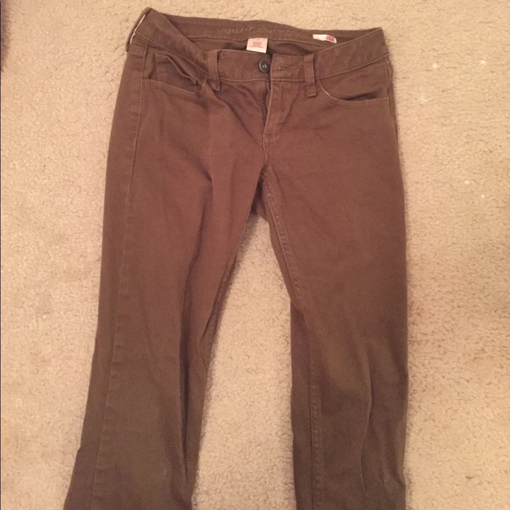 Olive skinny jeans