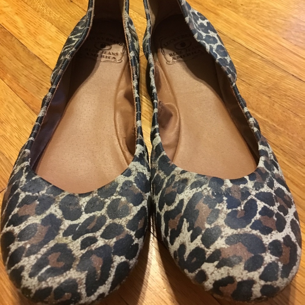 Lucky Brand leopard print flats