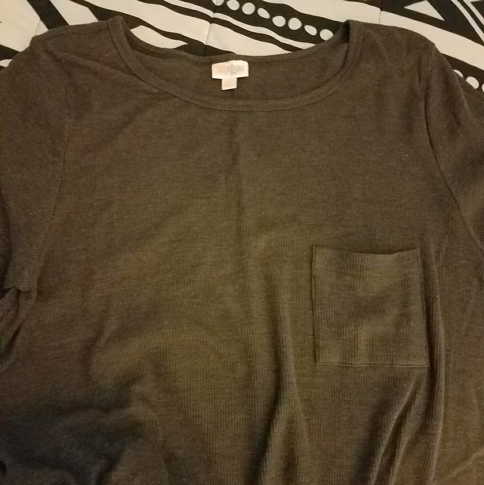 Lularoe Carly Charcoal Ribbed 3xl