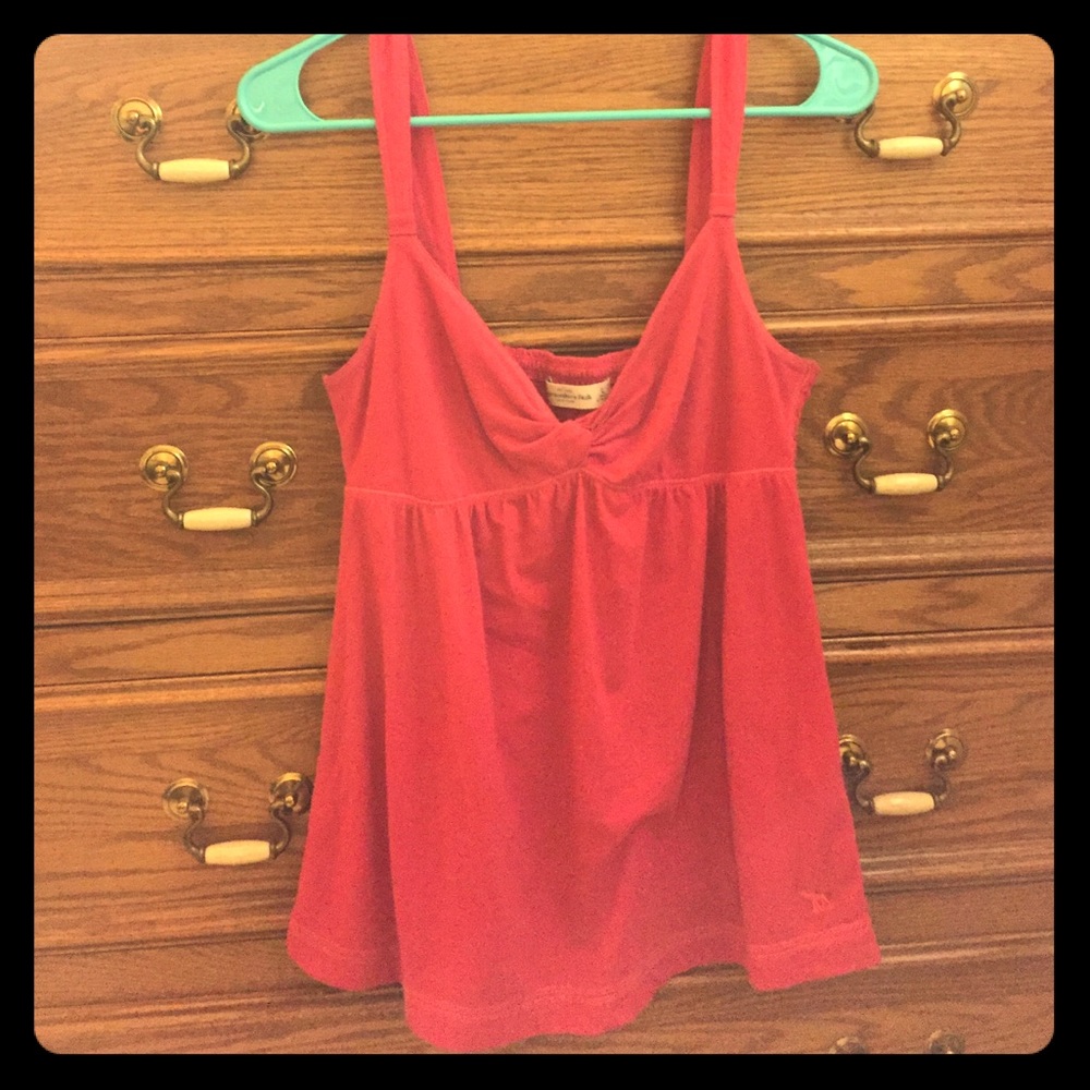 Hot Pink A&F Twist Front Tank