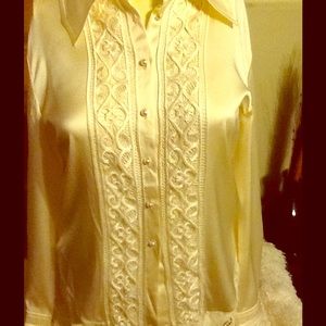 LADIES DESIGNER BLOUSE MADE BY ST JOHN EVENING NWT