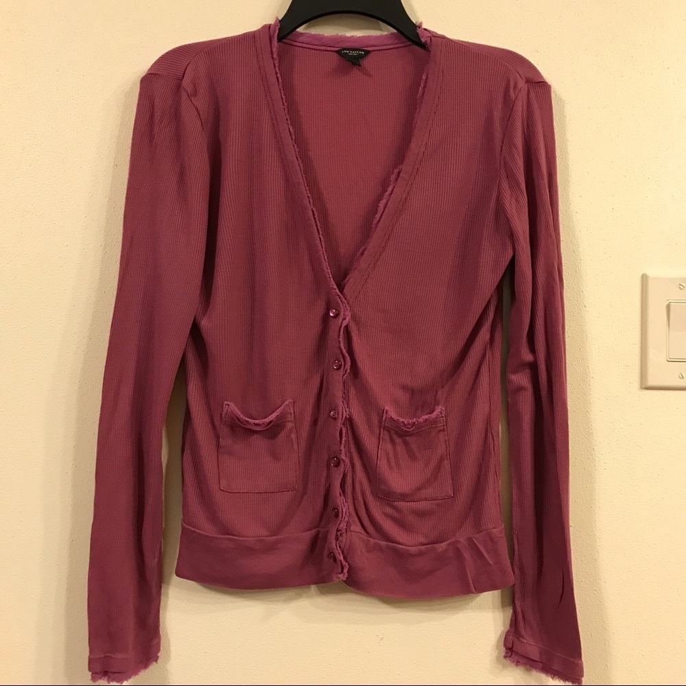 Purple cardigan