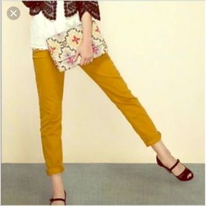 GUC pilcro {Anthro} mustard yellow denim