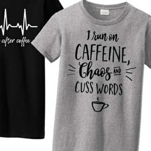 I run on coffee t-shirt