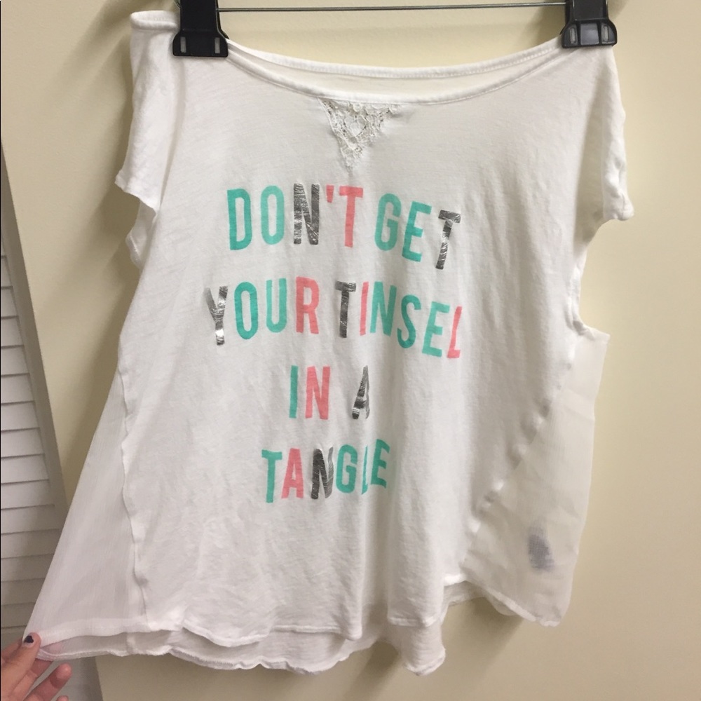 White Christmas shirt size S