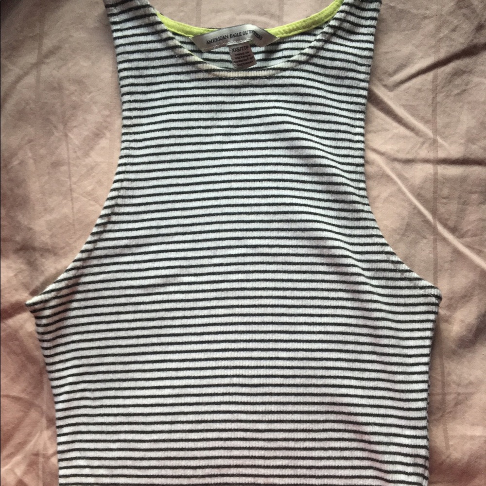 Striped American Eagle Crop Top