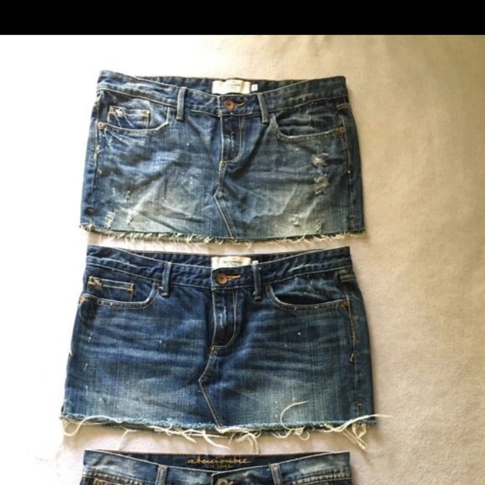 Abercrombie & Fitch Jean Mini Skirts