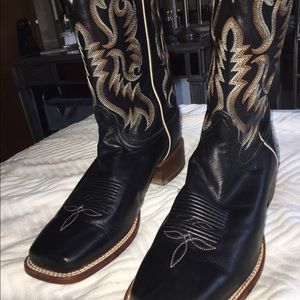 Nocona Brasalis Black Calf Leather Boots