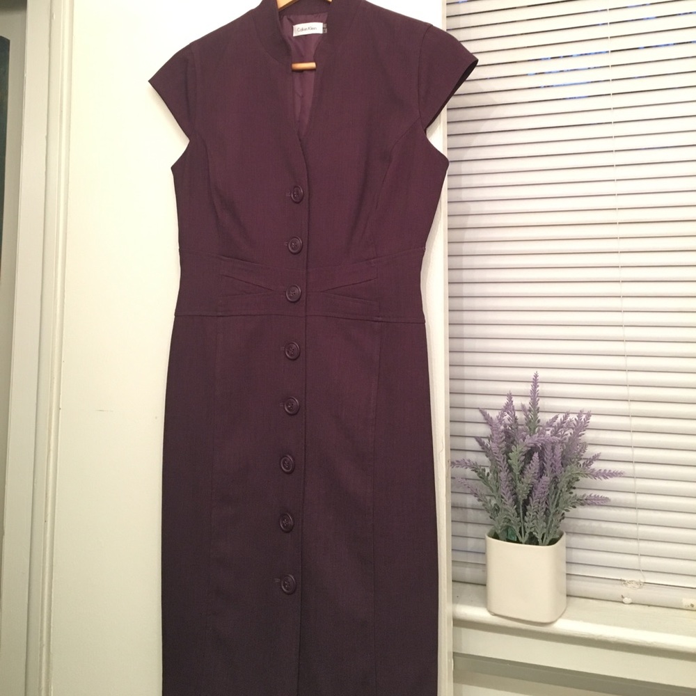 Eggplant Calvin Klein sheath dress