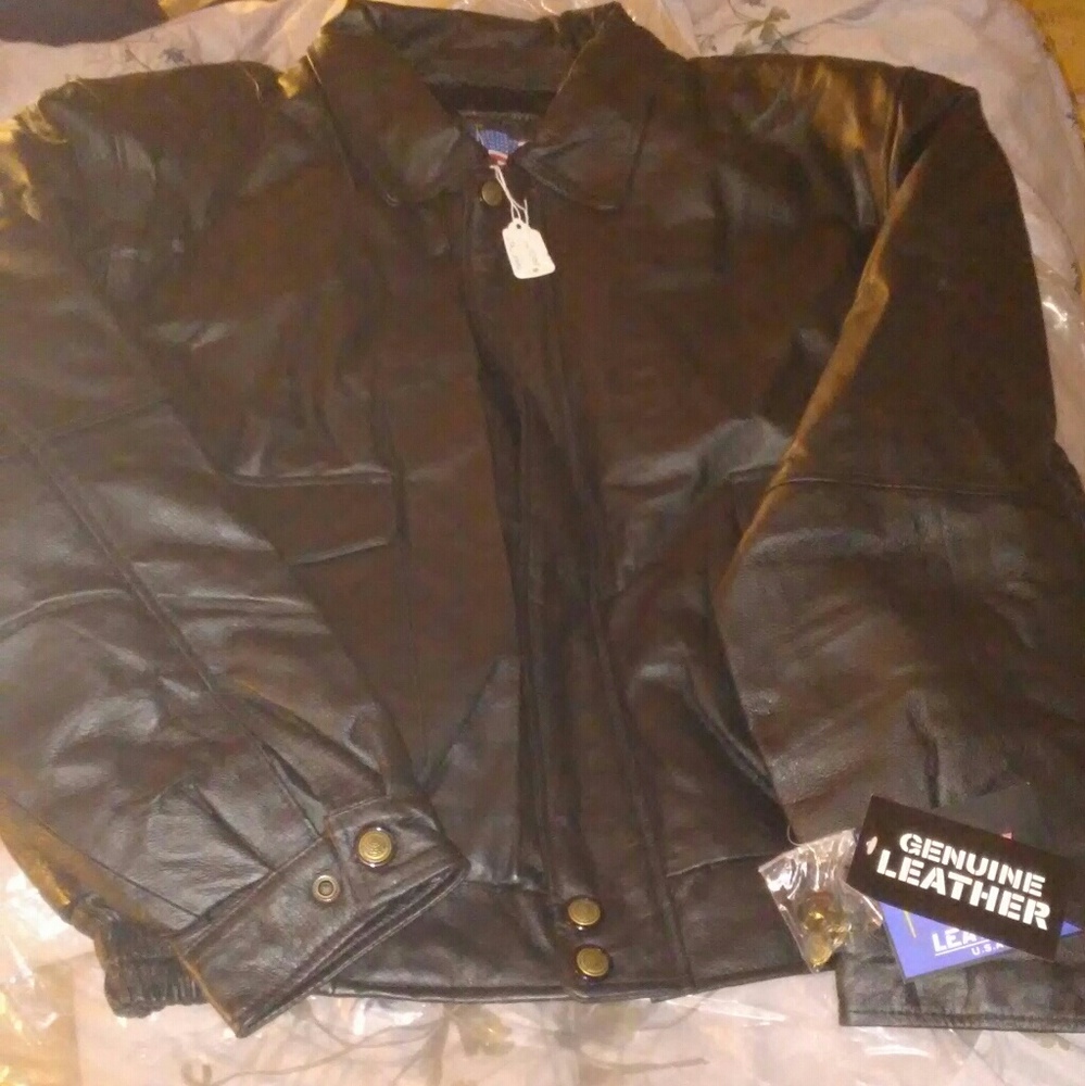 Men's Genuine Leather bomber jacket