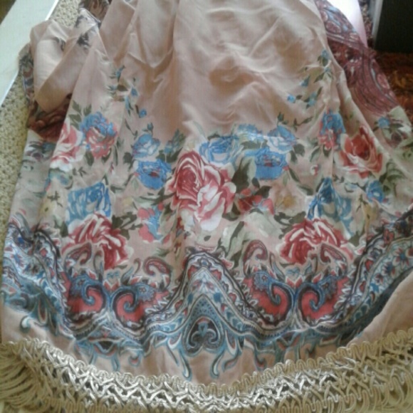 LAST ONE Kiss The Sky Spanish Floral Fringe Kimono - Picture 8 of 8