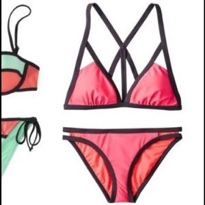 Triangle Cut Out Bikini SET