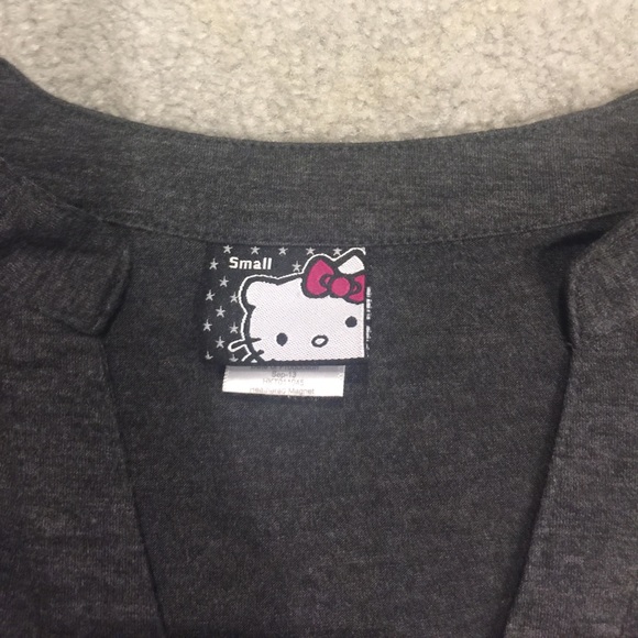 Gray Hello Kitty Half-Cut Sleeve Blouse - Picture 3 of 4
