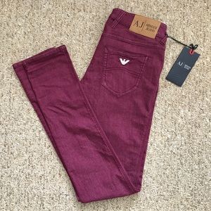 Armani Jeans AJ 5 Pockets Size 24 Never Worn