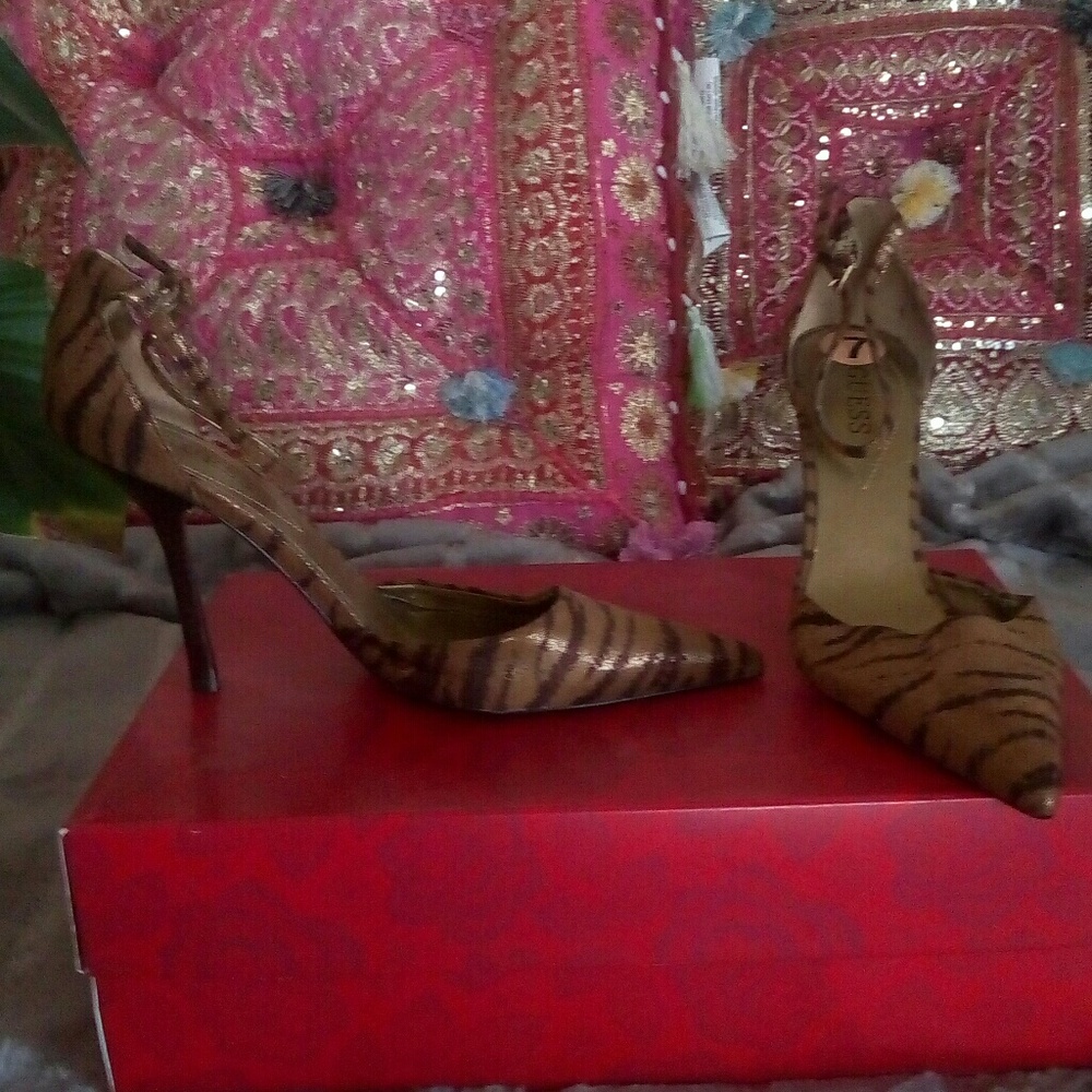 Brown And Tan Zebra Print Pointed Toe - image 2