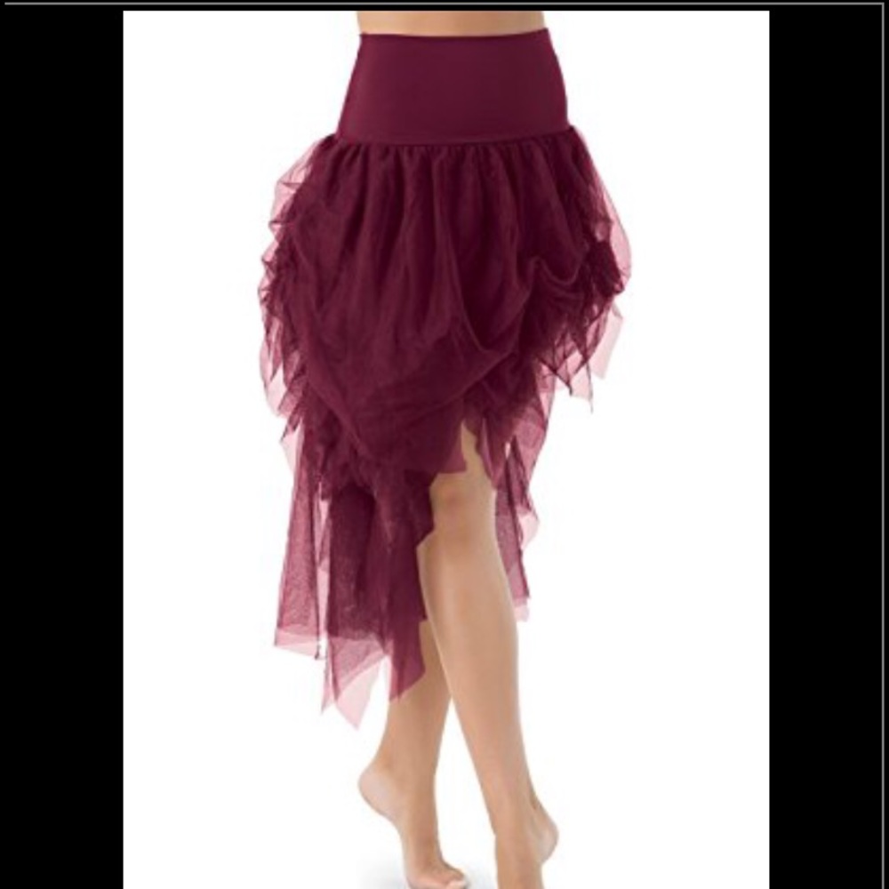 Burgundy ballera tutu/skirt dance costume