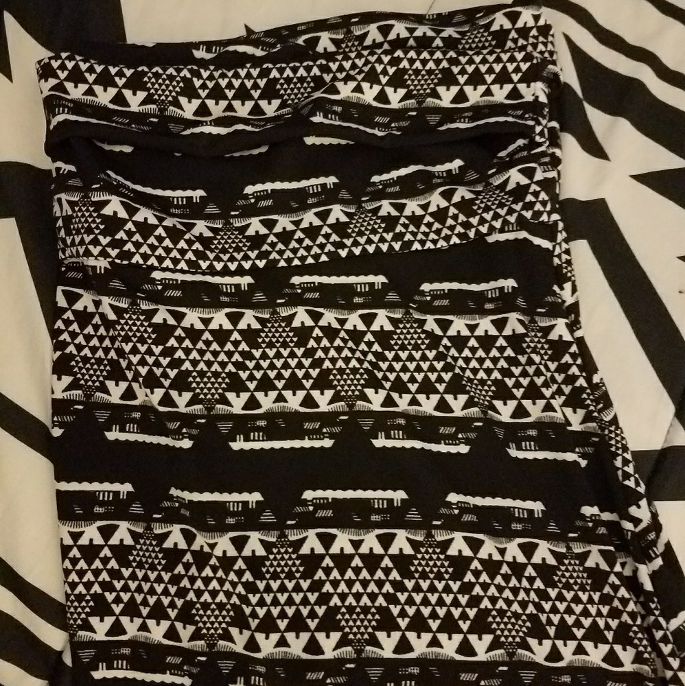 Lularoe Maxi Skirt 3xl Unicorn Black and White