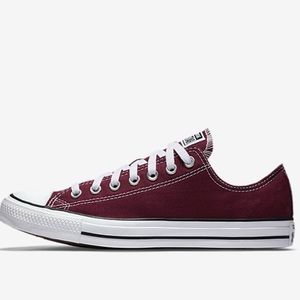 ❌SOLD❌ burgundy  Low Top Converse