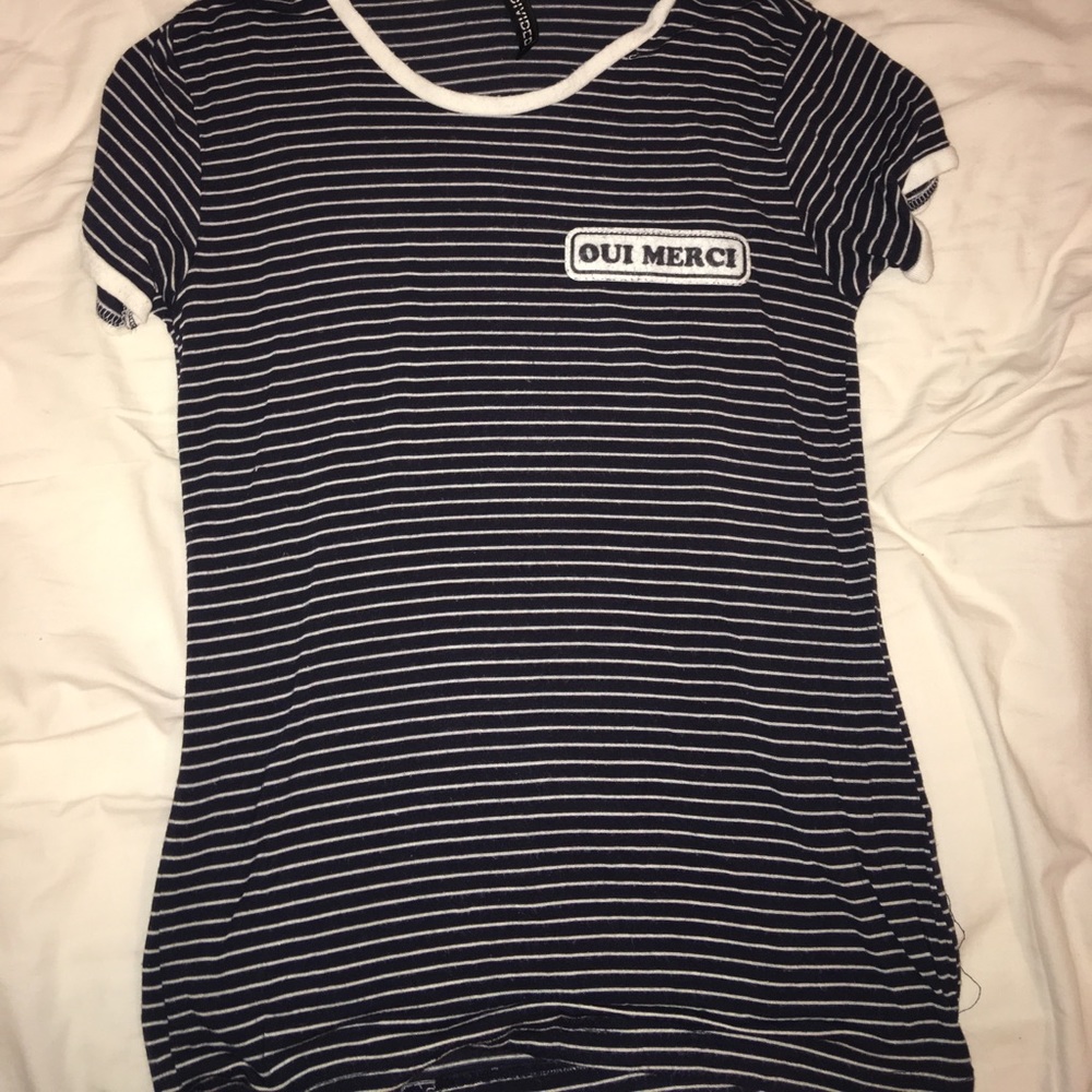Cute striped shirt.