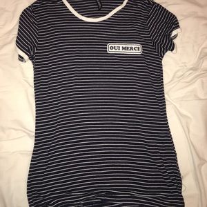 Cute striped shirt.