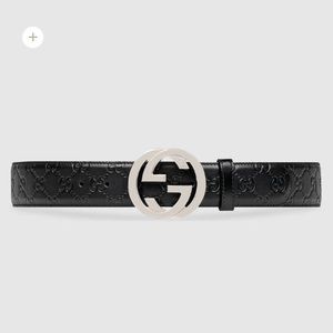 Men's Gucci Signature Leather Belt Size 44