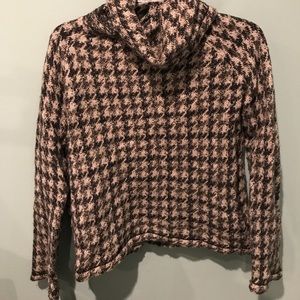 Tweed Turtleneck Sweater