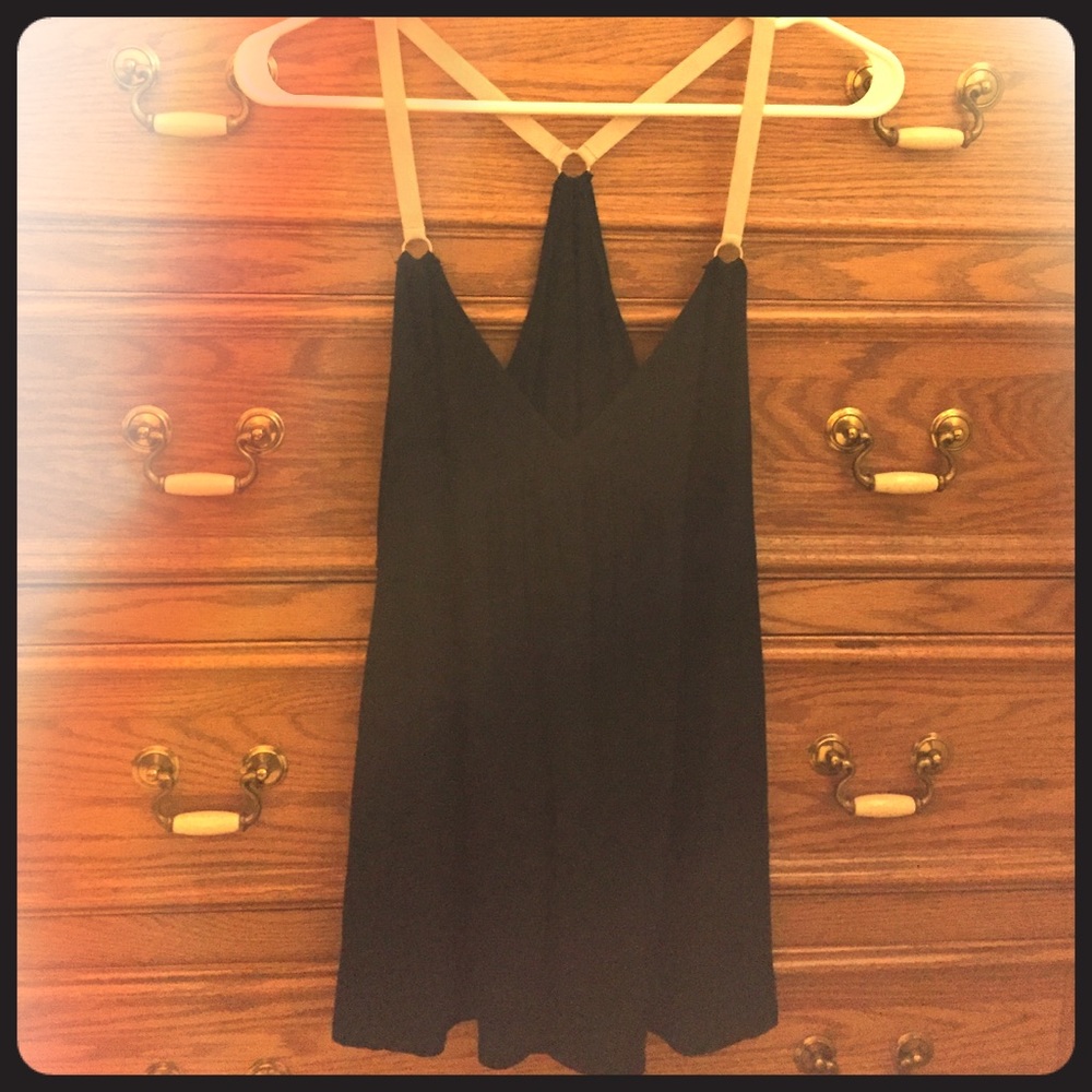 Soft Black Racerback Flowy Top