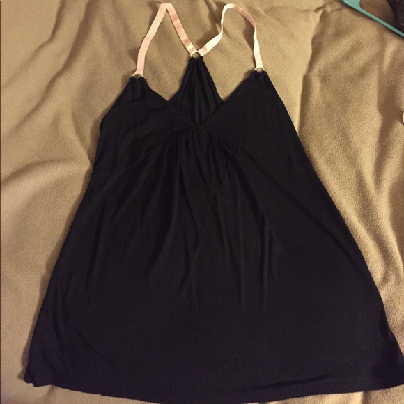 Soft Black Racerback Flowy Top - Picture 2 of 4