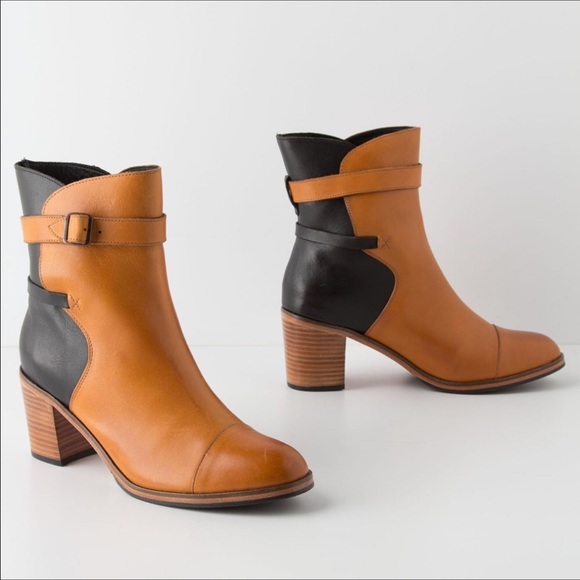 Distressed Color-block Leather Boots - Picture 7 of 8