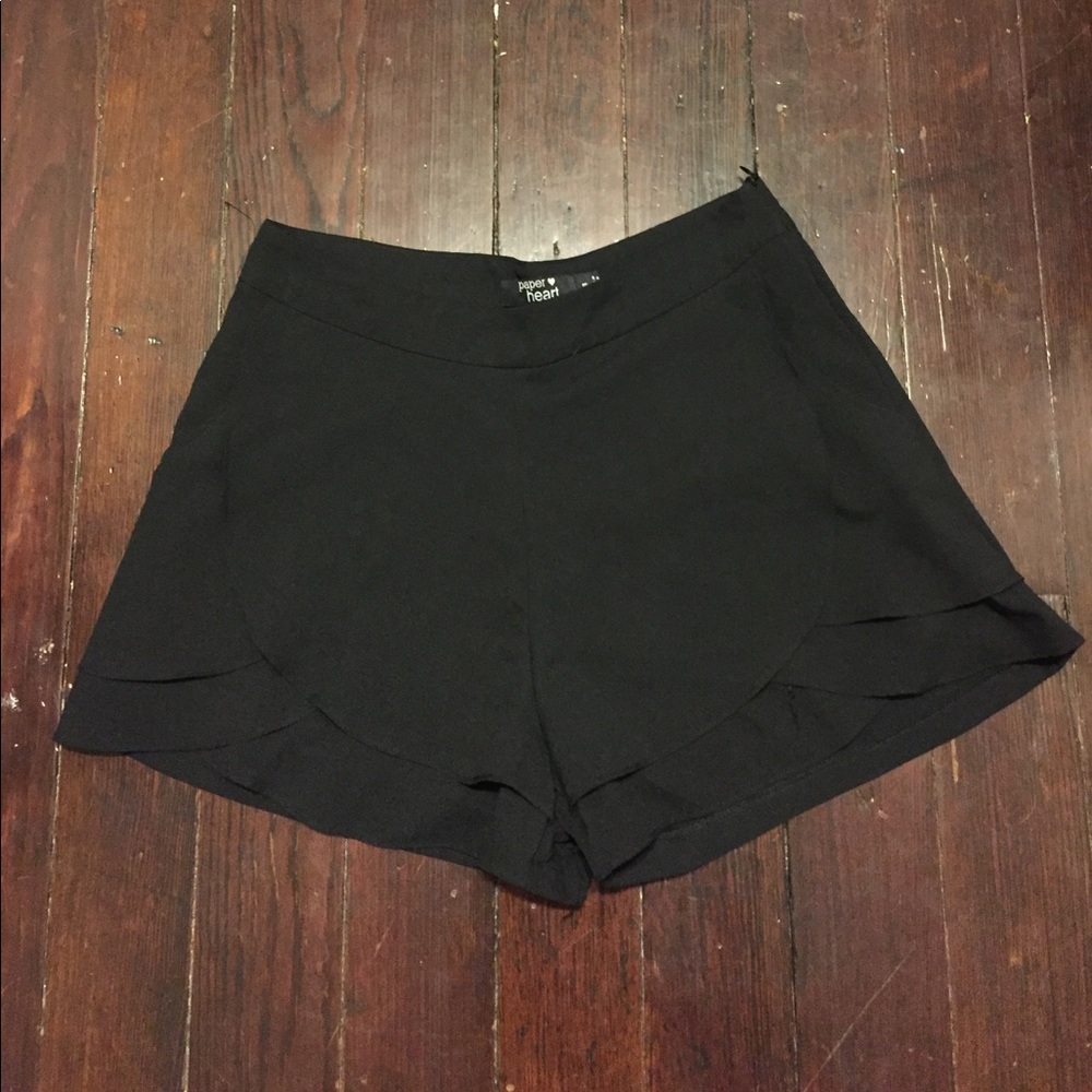 Black layered shorts