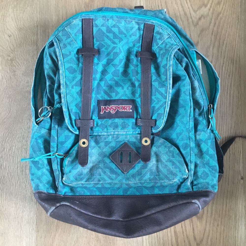 Turqoise Aztec Jansport Backpack - Picture 2 of 5