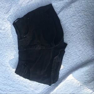 black shorts