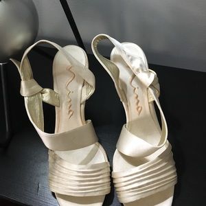 Ivory satin shoes