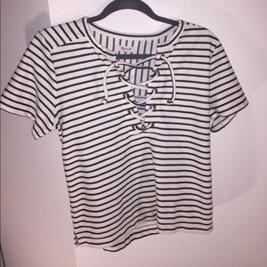 Madewell crisscross striped shirt!