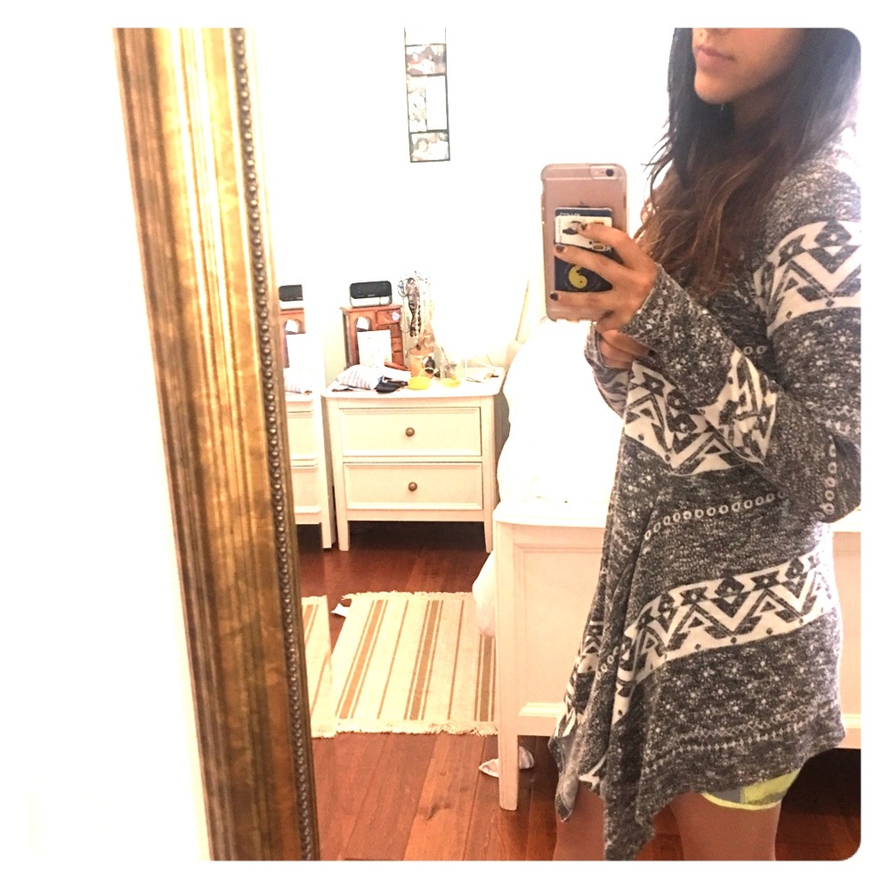 Black and white cardigan
