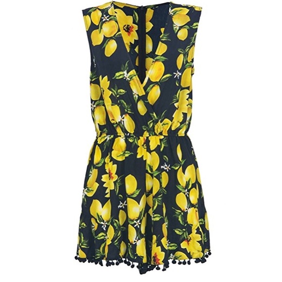 Pants - Brand w/tags Sexy summer lemon romper!