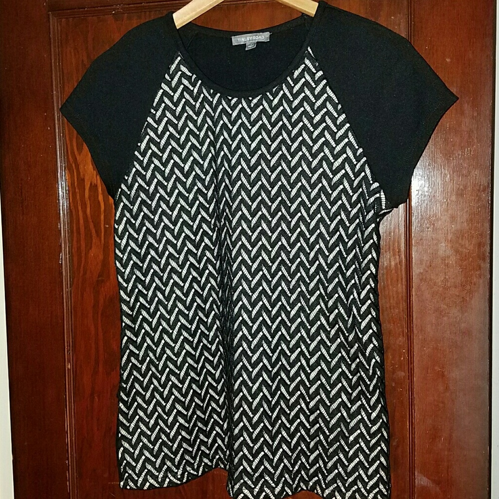 Tinley Road Lace Overlay Top