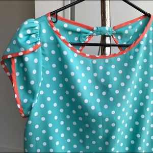 ModCloth Polka Dot Top