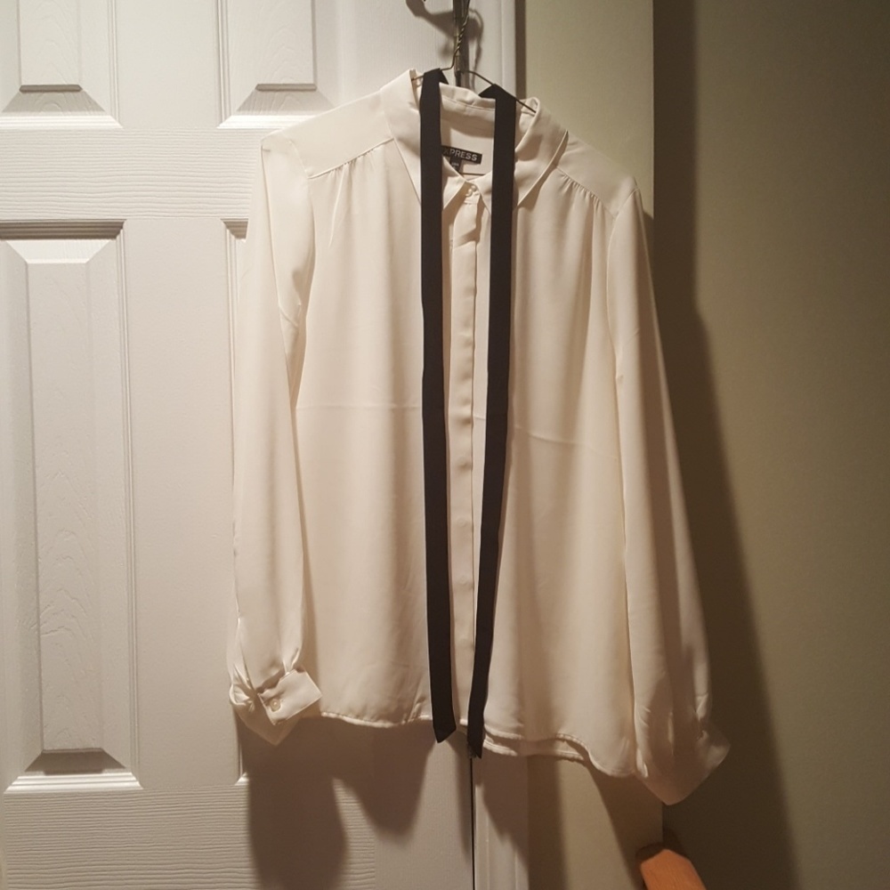 White button down blouse