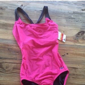 Speedo pink & black swimsuit