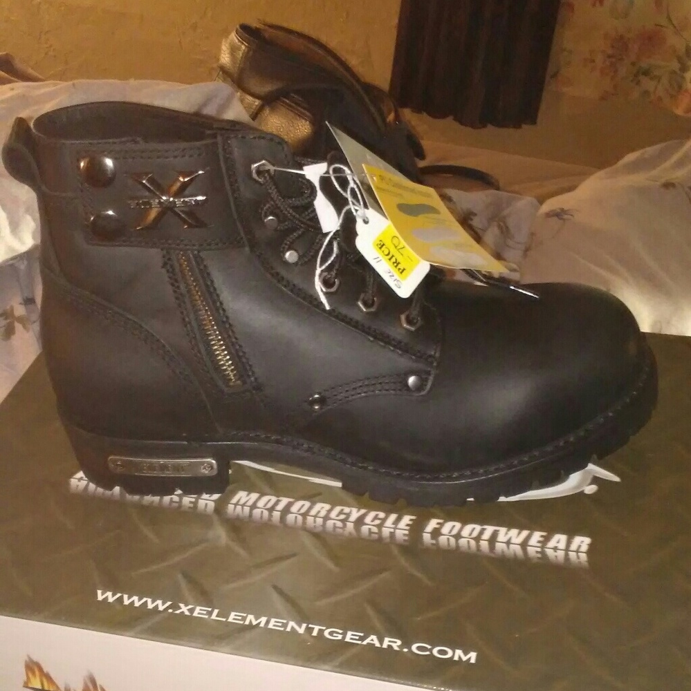 Genuine leather low cut riding boots