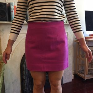 Jcrew wool skirt, 4, pink, mid thigh length,