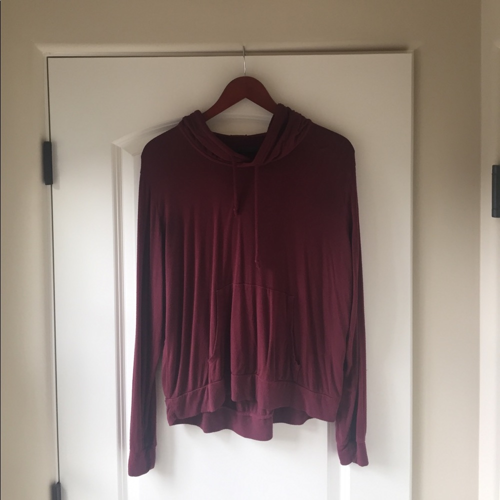 Brandy Melville burgundy hoodie